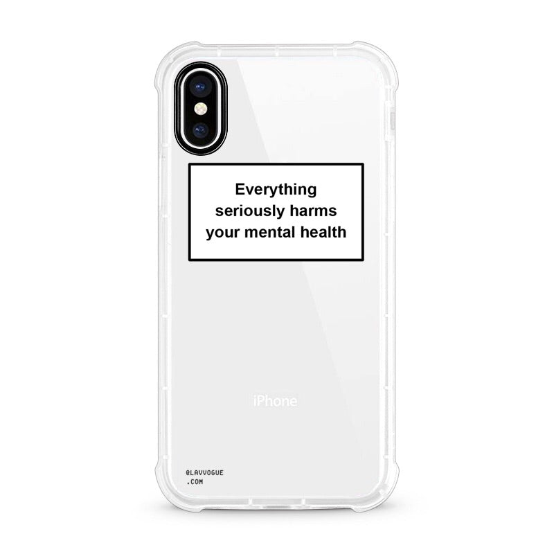 MENTAL HEALTH WARNING IPHONE CASE